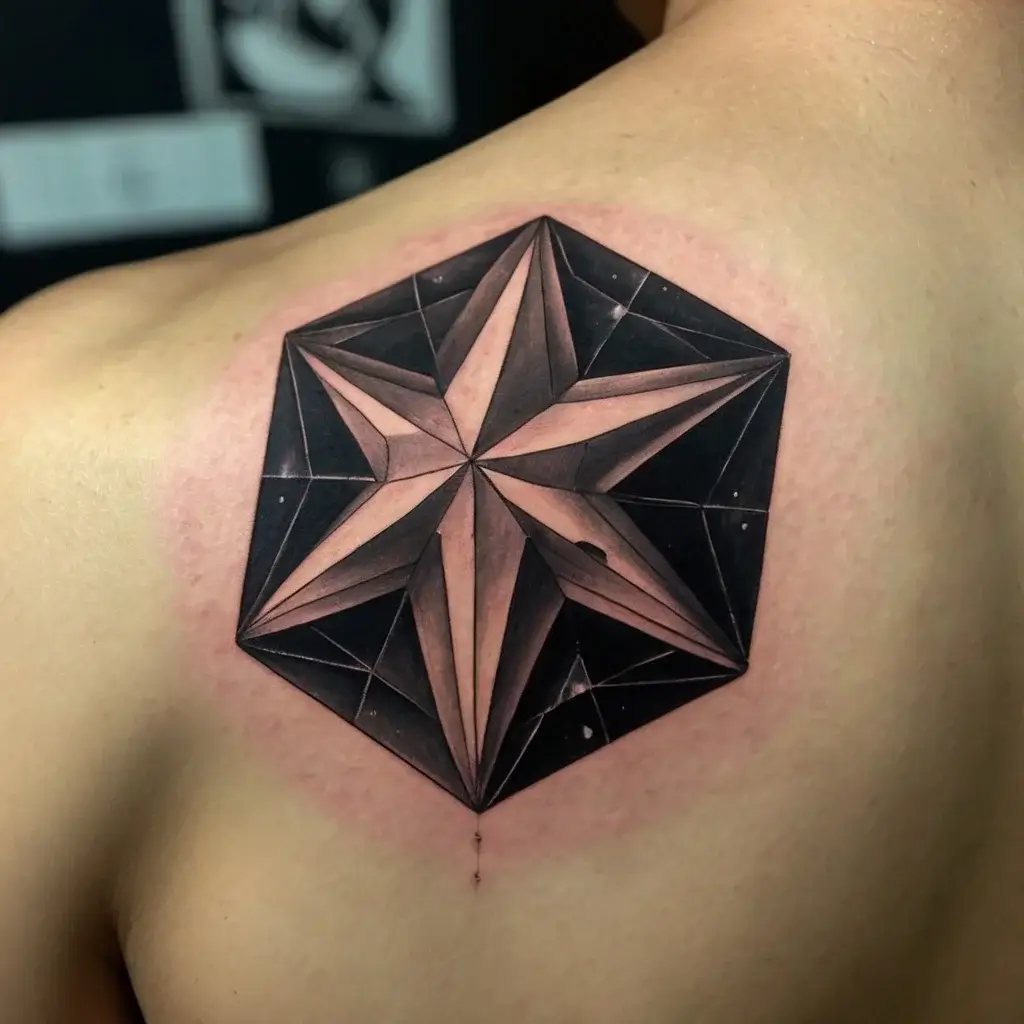 Shoulder star tattoos (75)