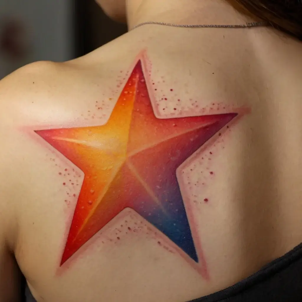 Shoulder star tattoos (77)