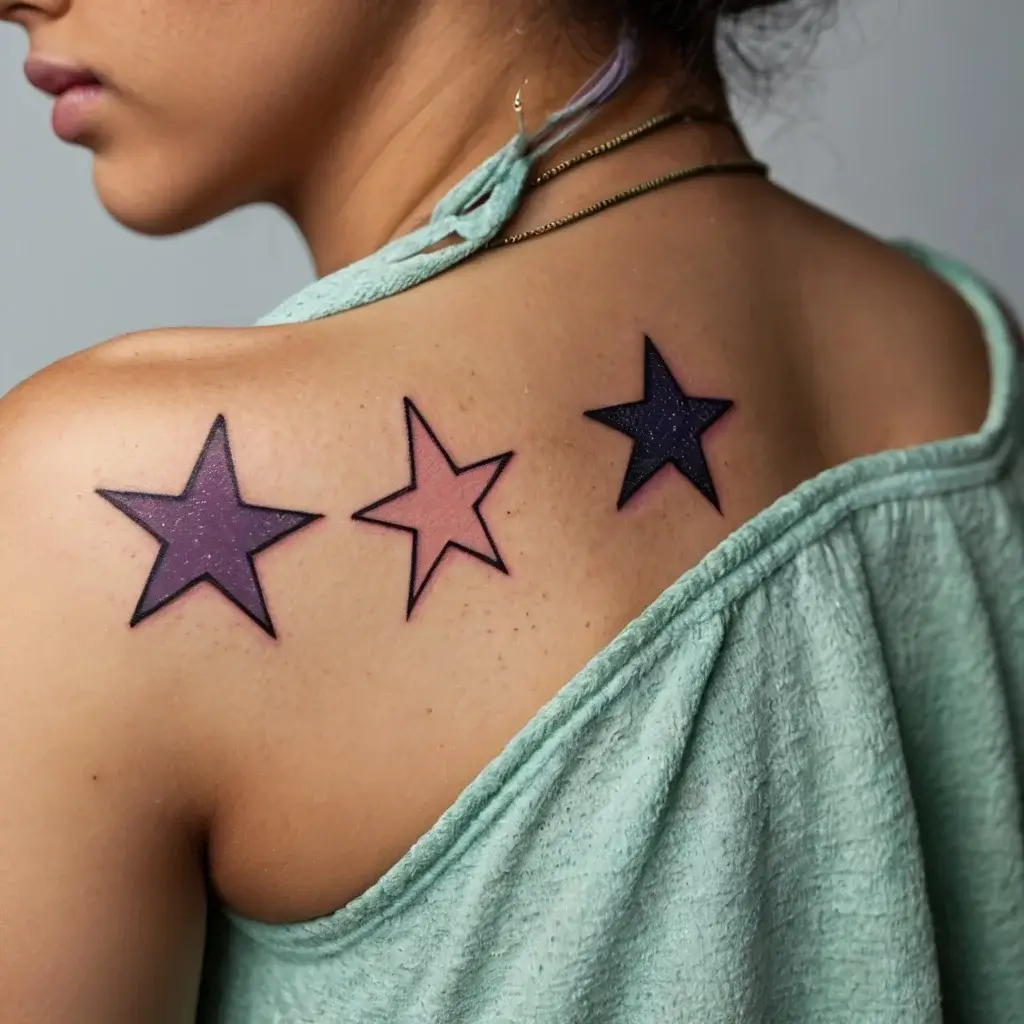 Shoulder star tattoos (79)