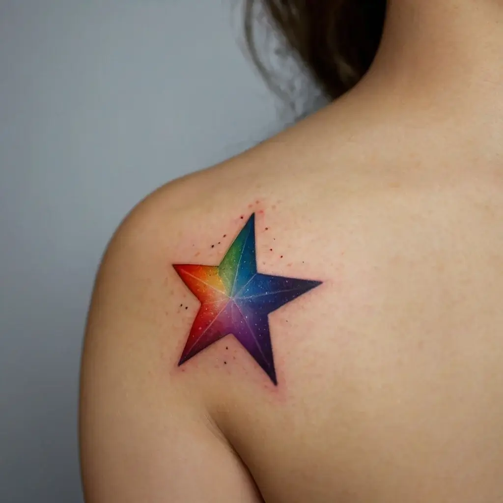 Shoulder star tattoos (81)