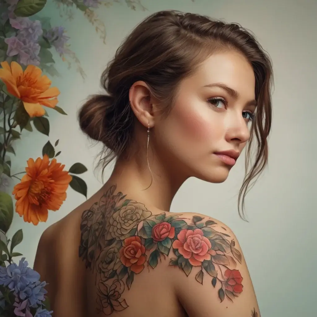 Women Shoulder tattoo (129)