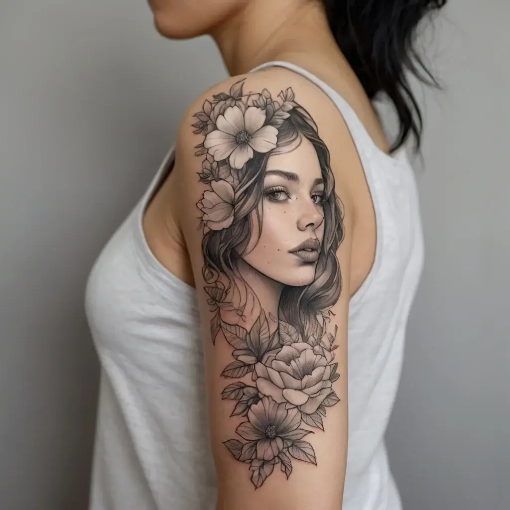 Women Shoulder tattoo (13)