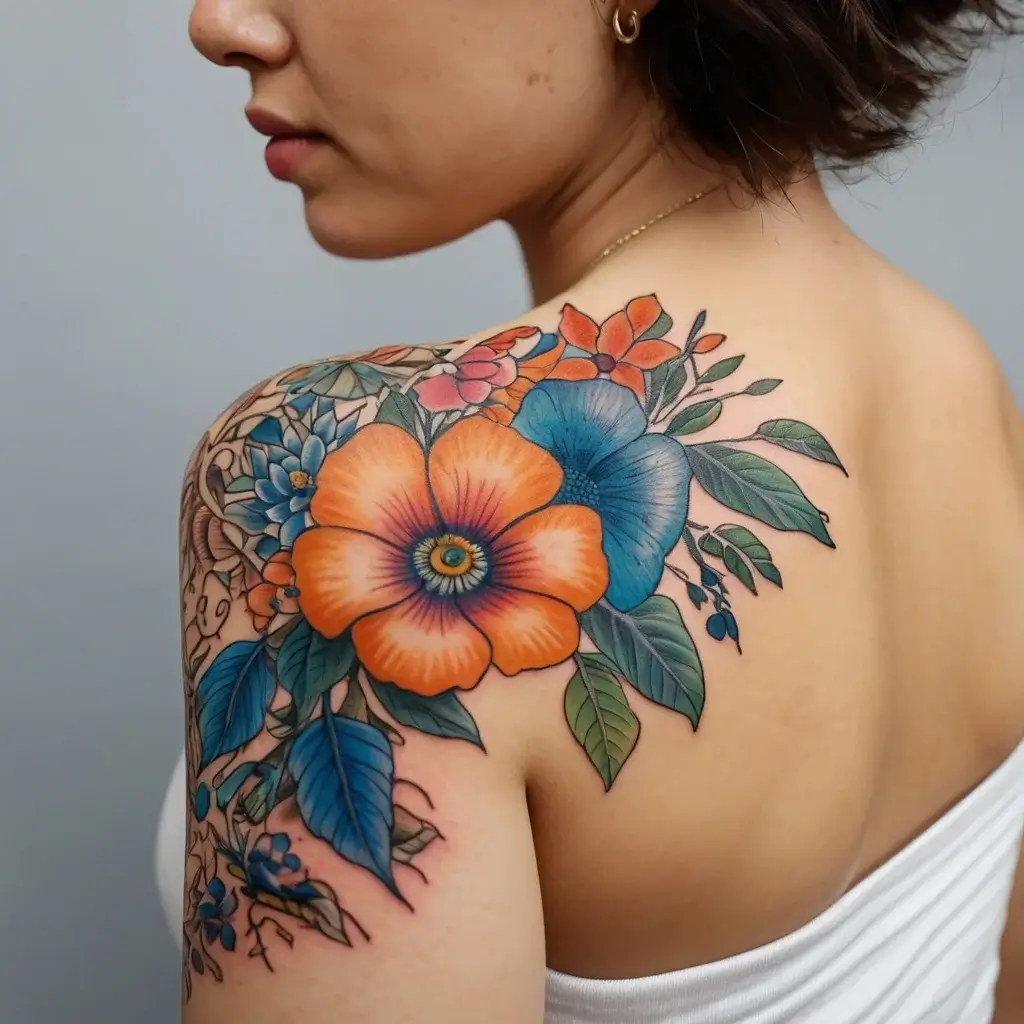 Women Shoulder tattoo (21)