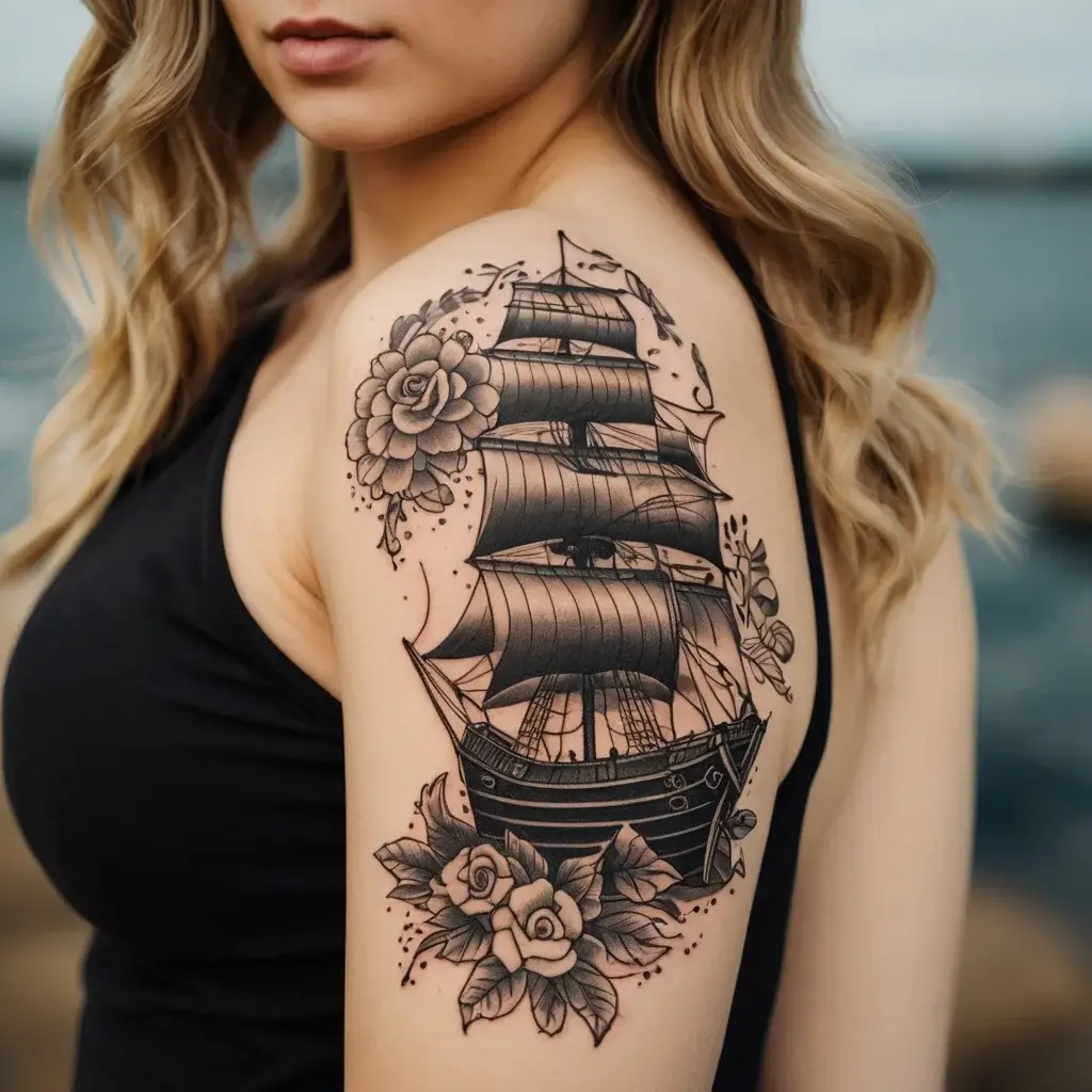 Women Shoulder tattoo (22)