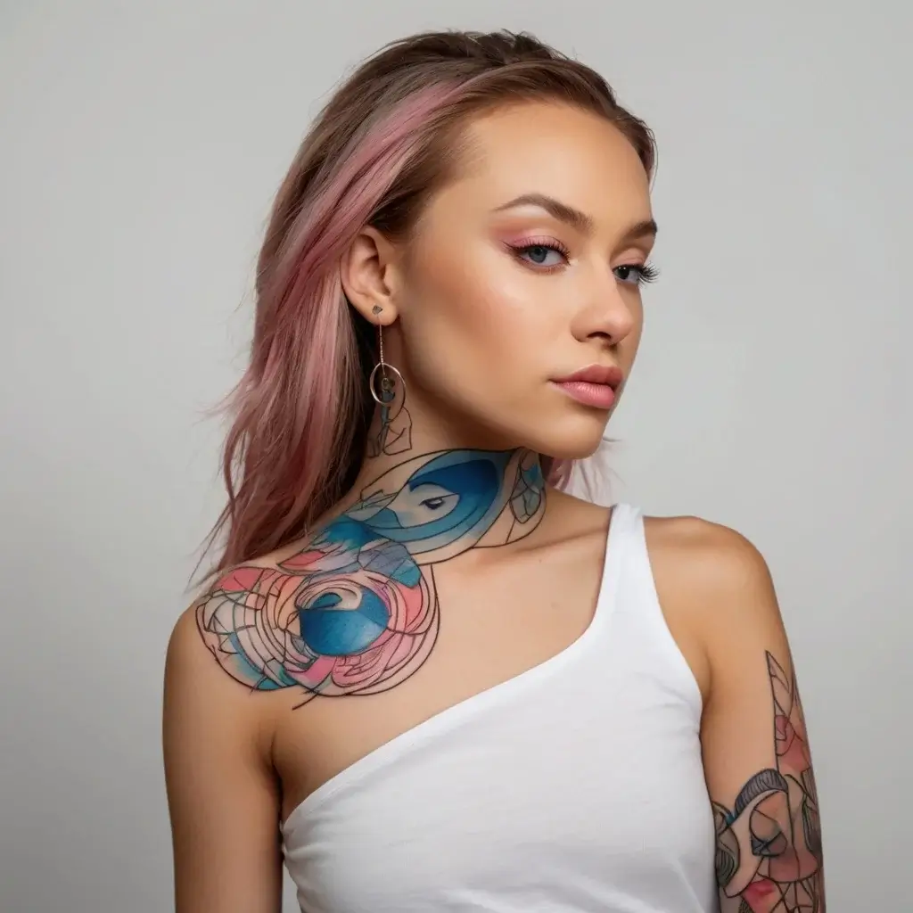 Women Shoulder tattoo (29)