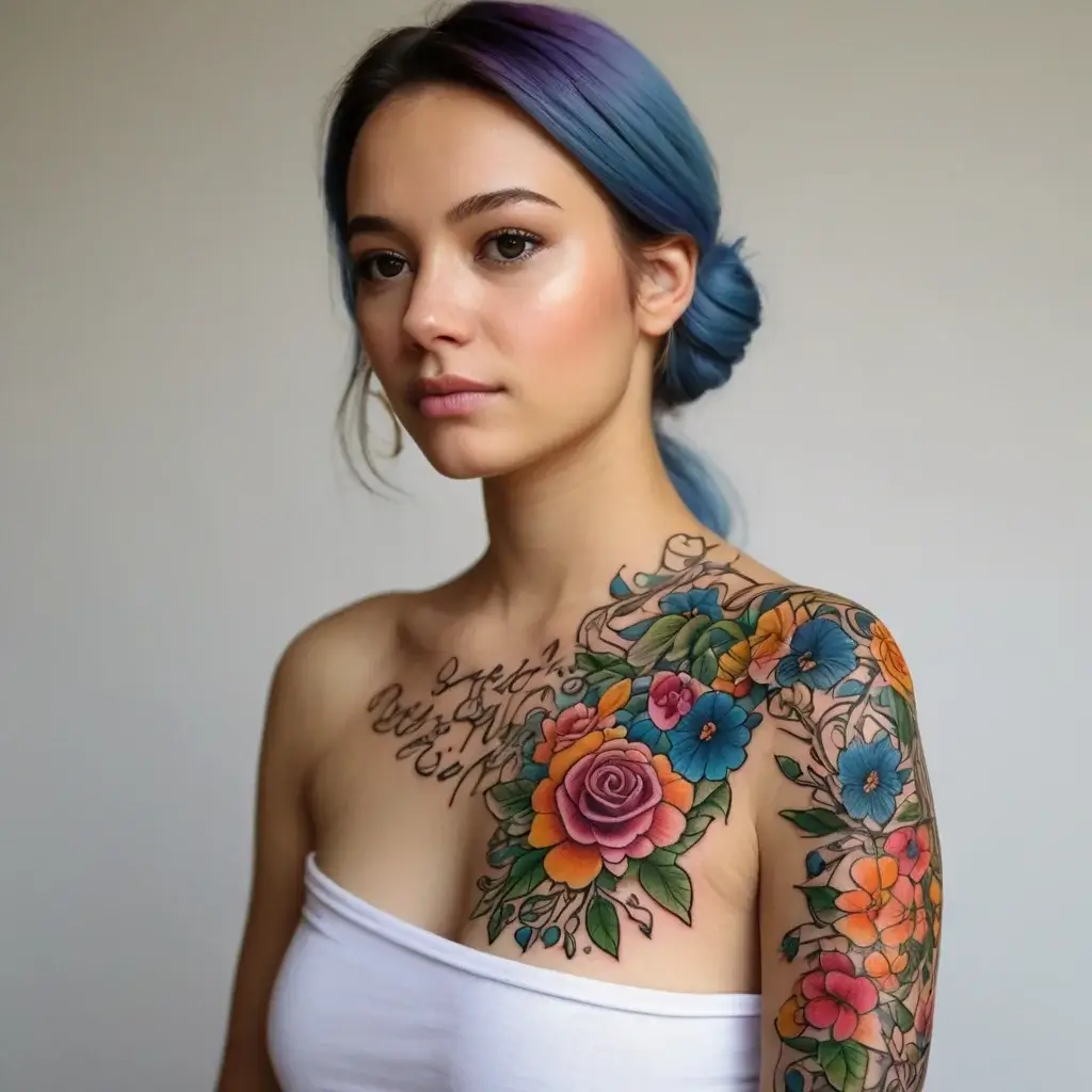 Women Shoulder tattoo (53)