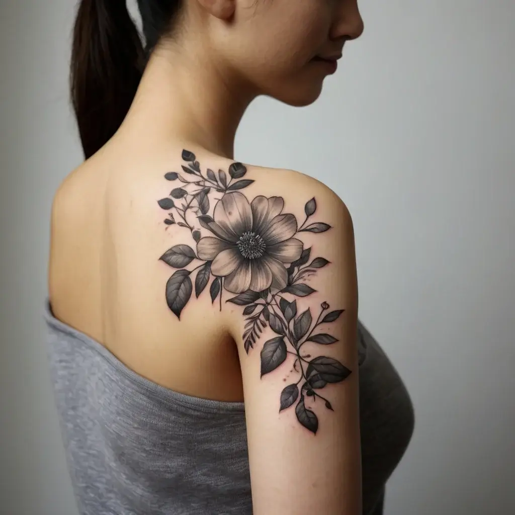 Women Shoulder tattoo (60)