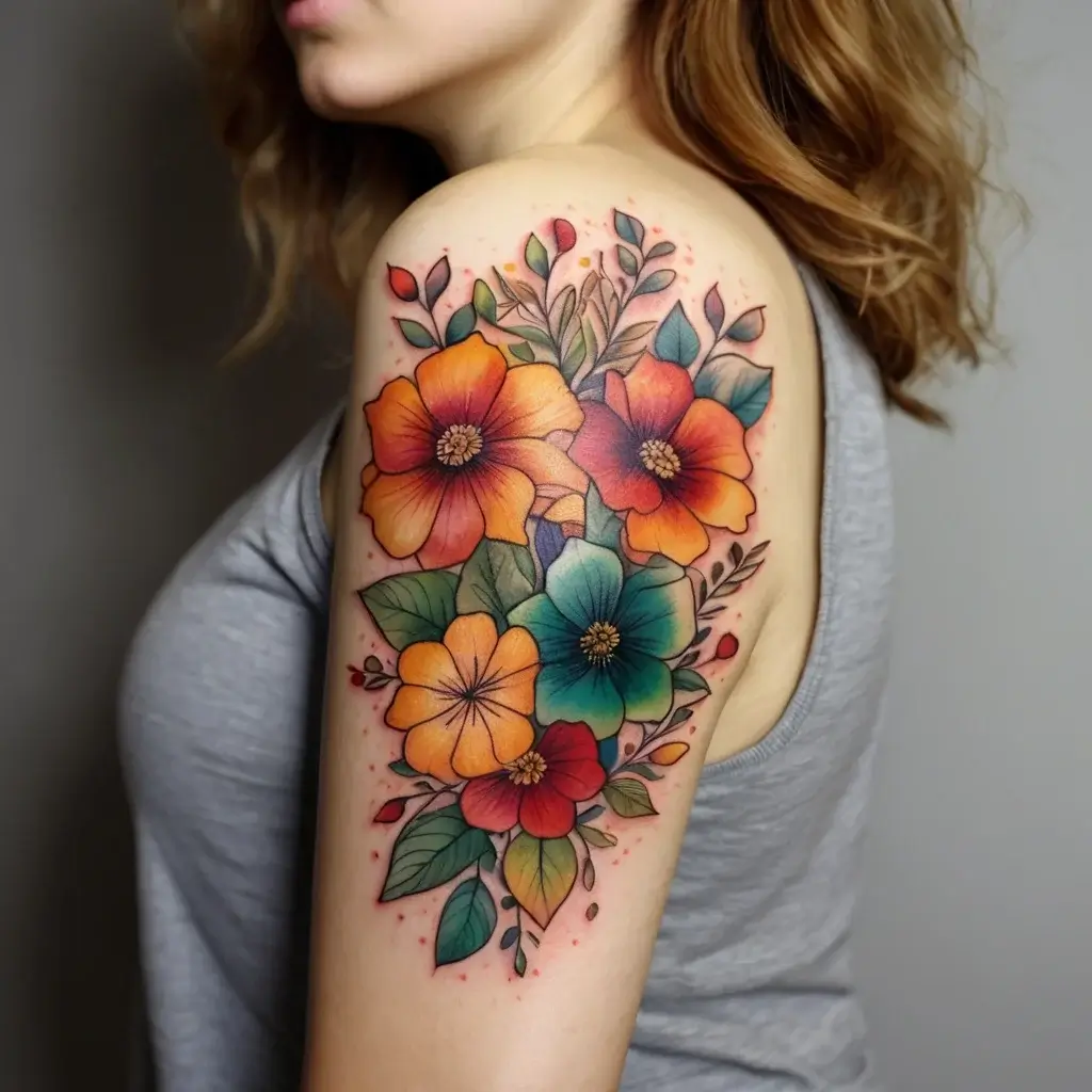 Women Shoulder tattoo (78)