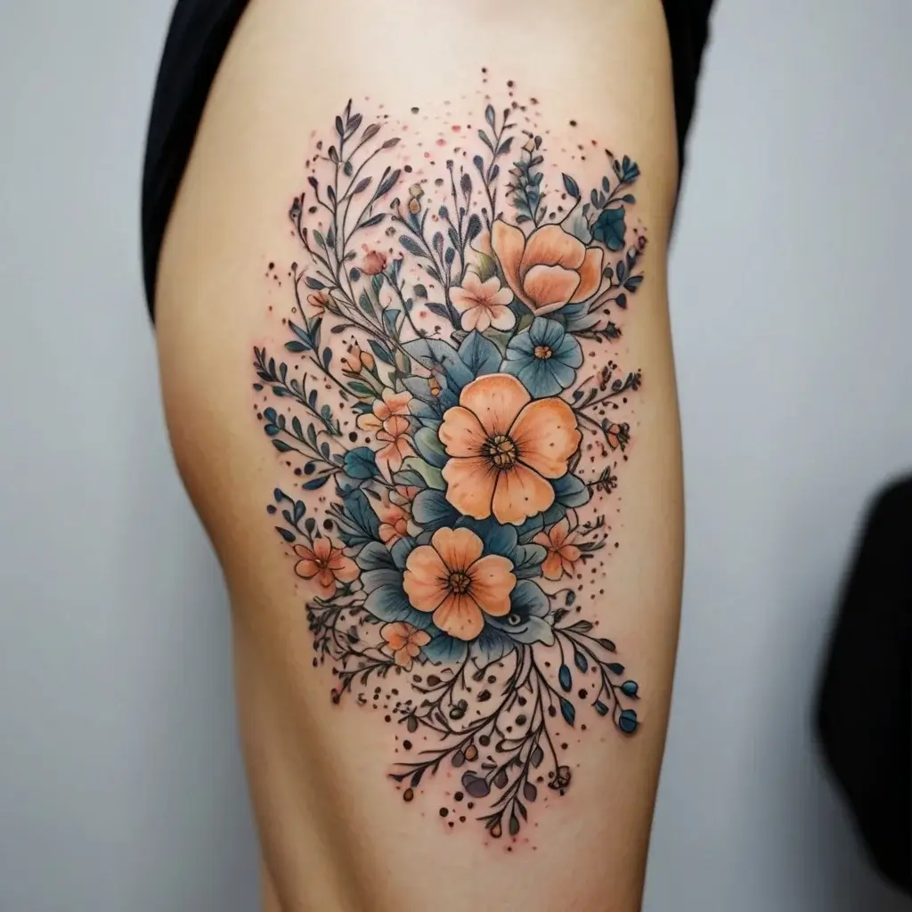 baby's breath tattoo (46)