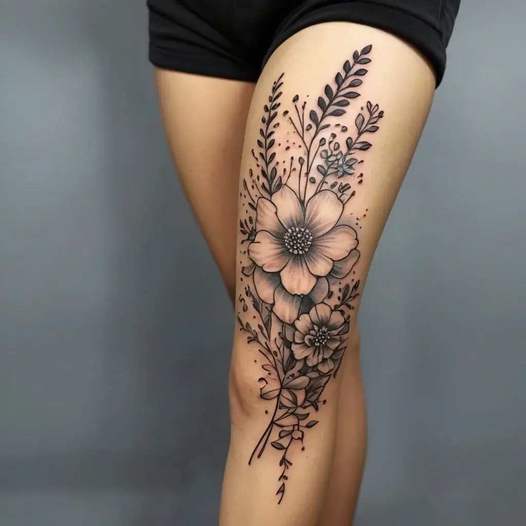 baby's breath tattoo (47)