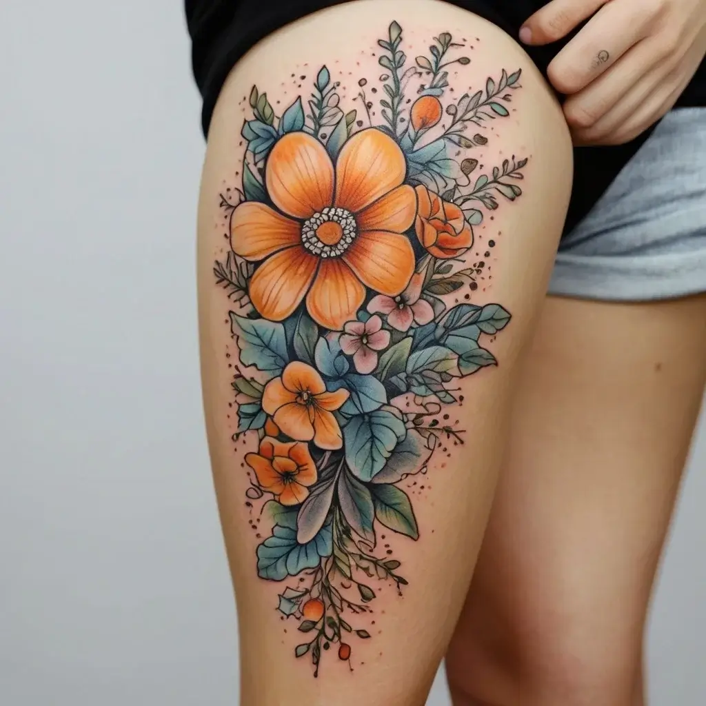 baby's breath tattoo (48)