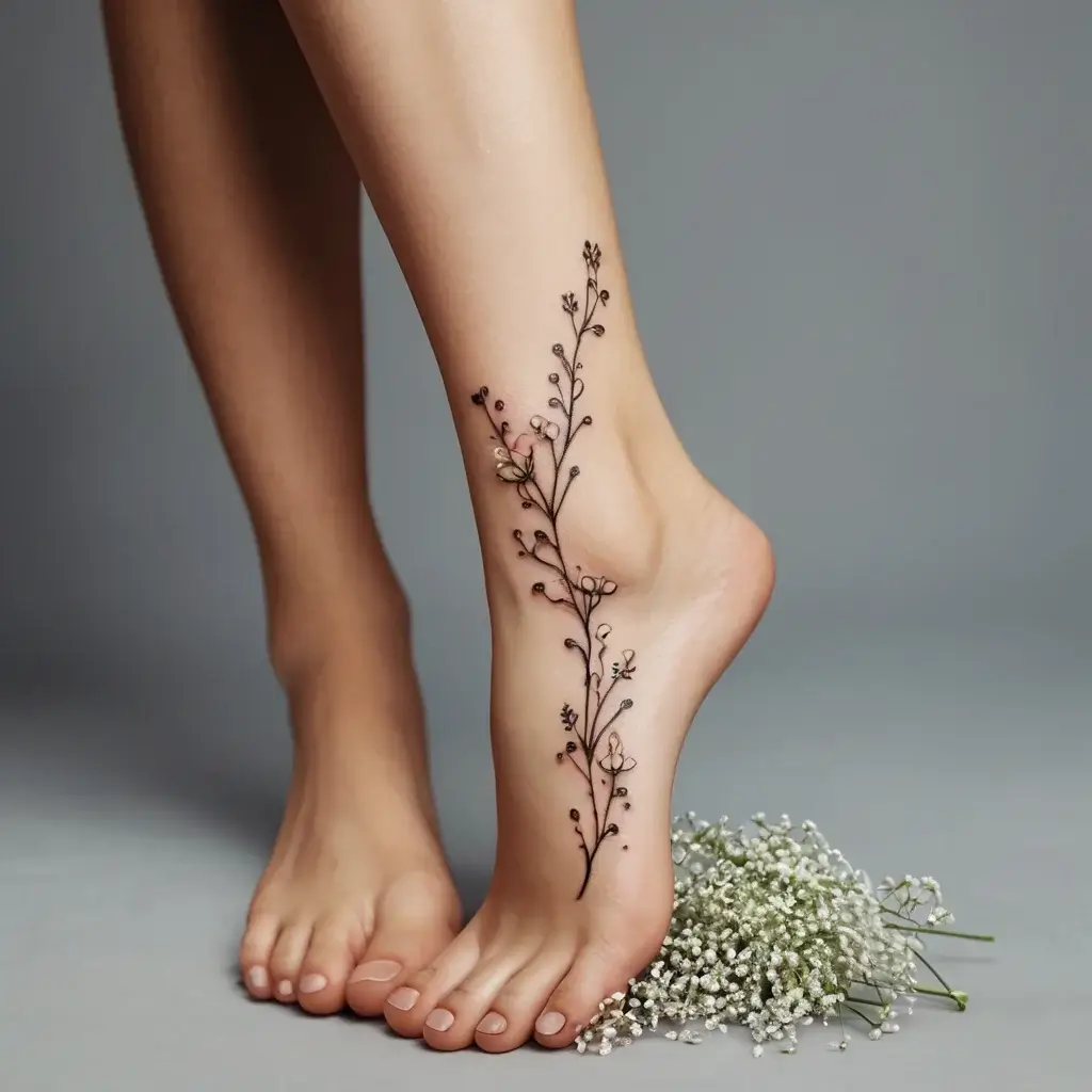 baby's breath tattoo (52)