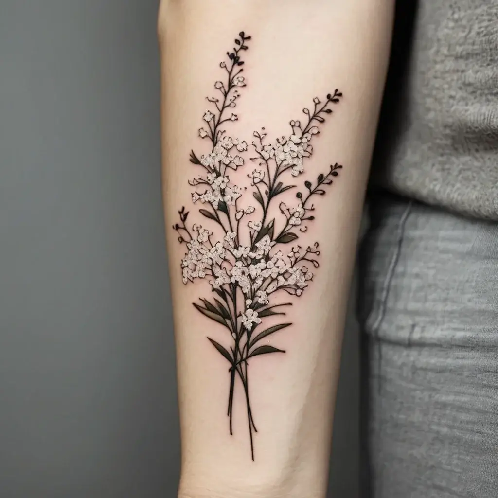 baby's breath tattoo (56)