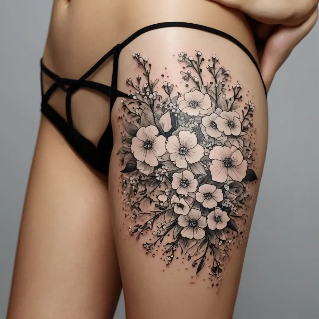 baby's breath tattoo (59)