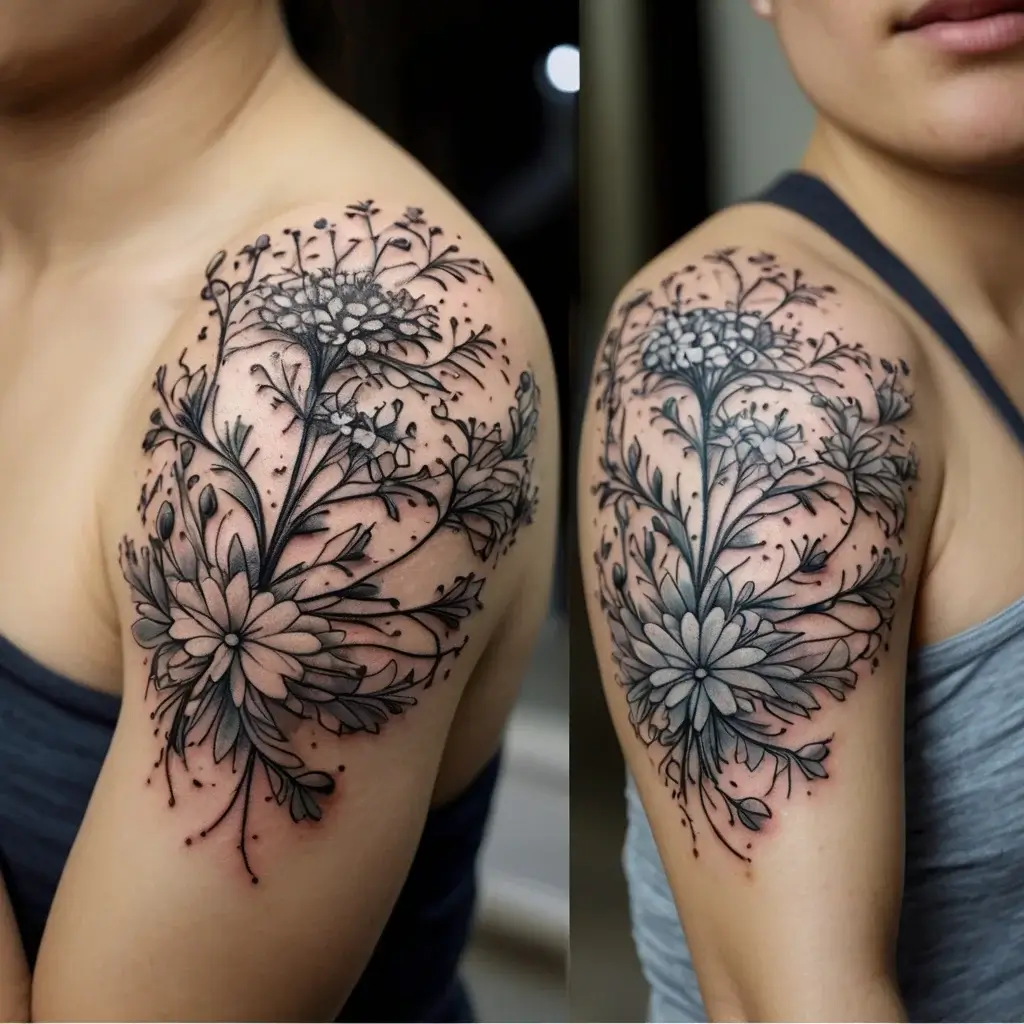 baby's breath tattoo (59)