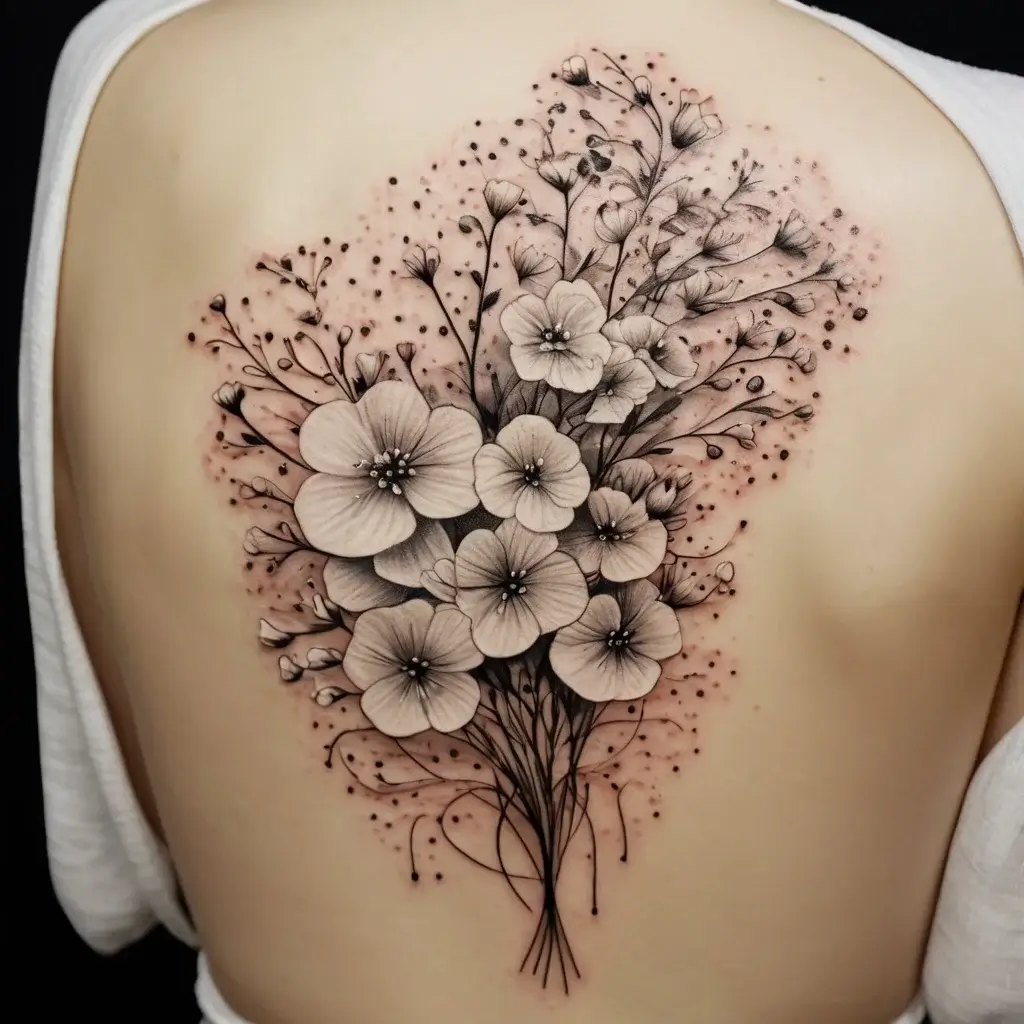 baby's breath tattoo (63)