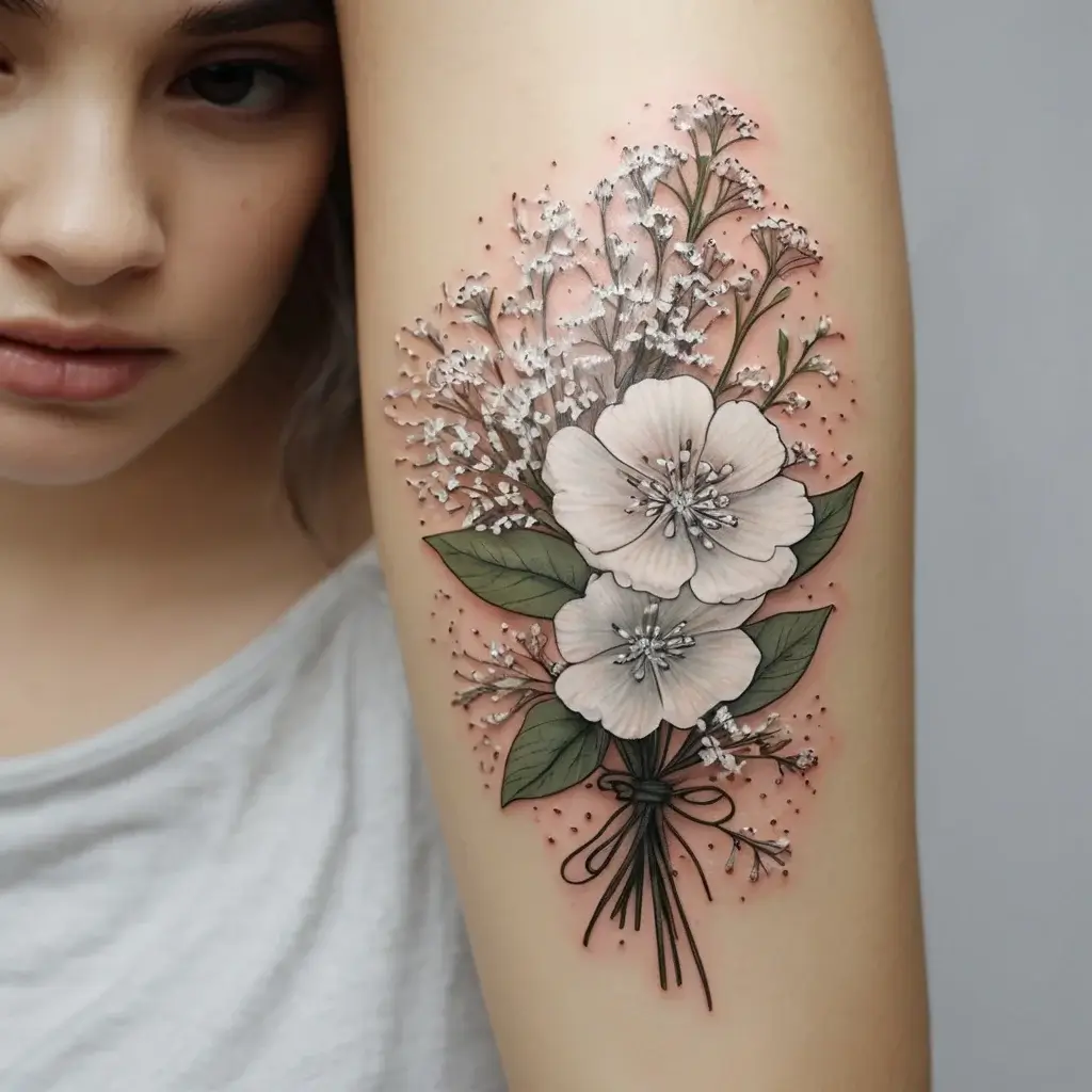 baby's breath tattoo (66)