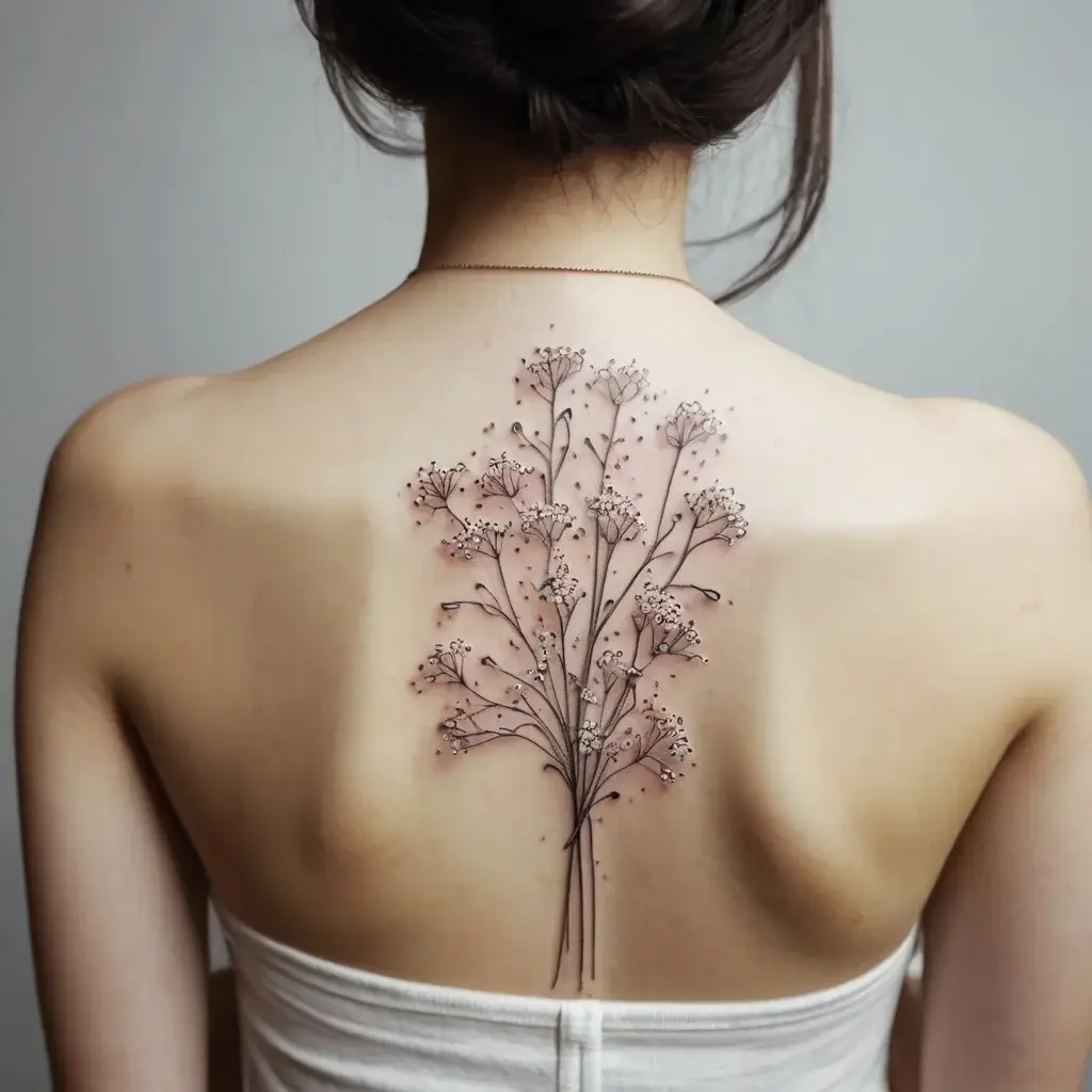 baby's breath tattoo (69)