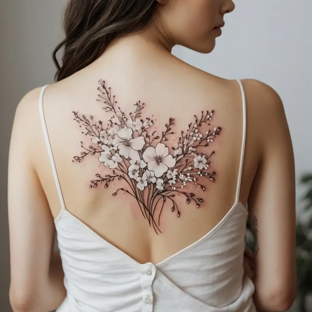 baby's breath tattoo (70)