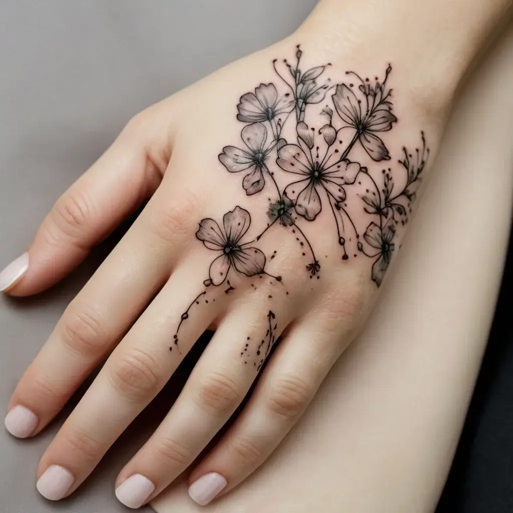 baby's breath tattoo (71)