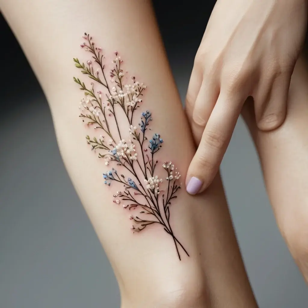 baby's breath tattoo (72)