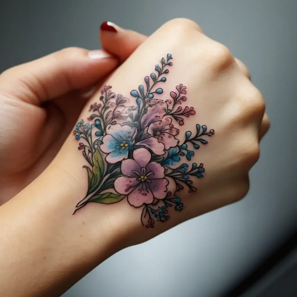 baby's breath tattoo (83)