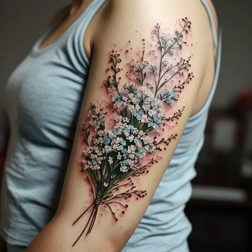 baby's breath tattoo (86)