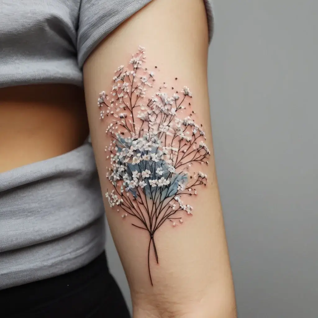 baby's breath tattoo (88)