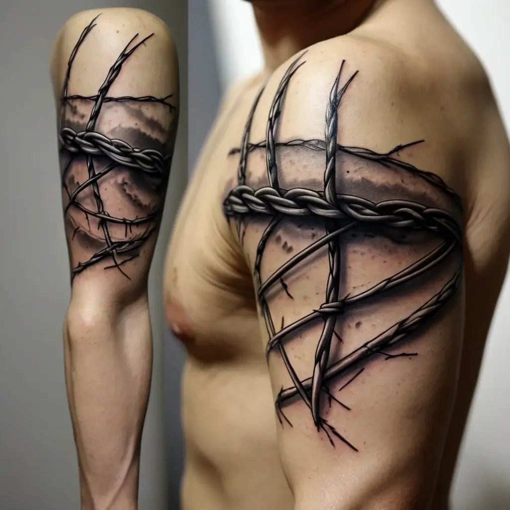 barbed wire tattoo (11)