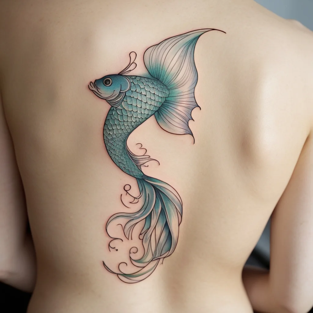 betta fish tattoo (102)