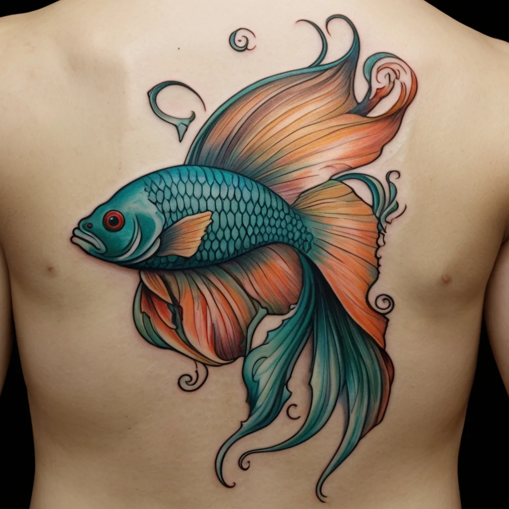 betta fish tattoo (104)