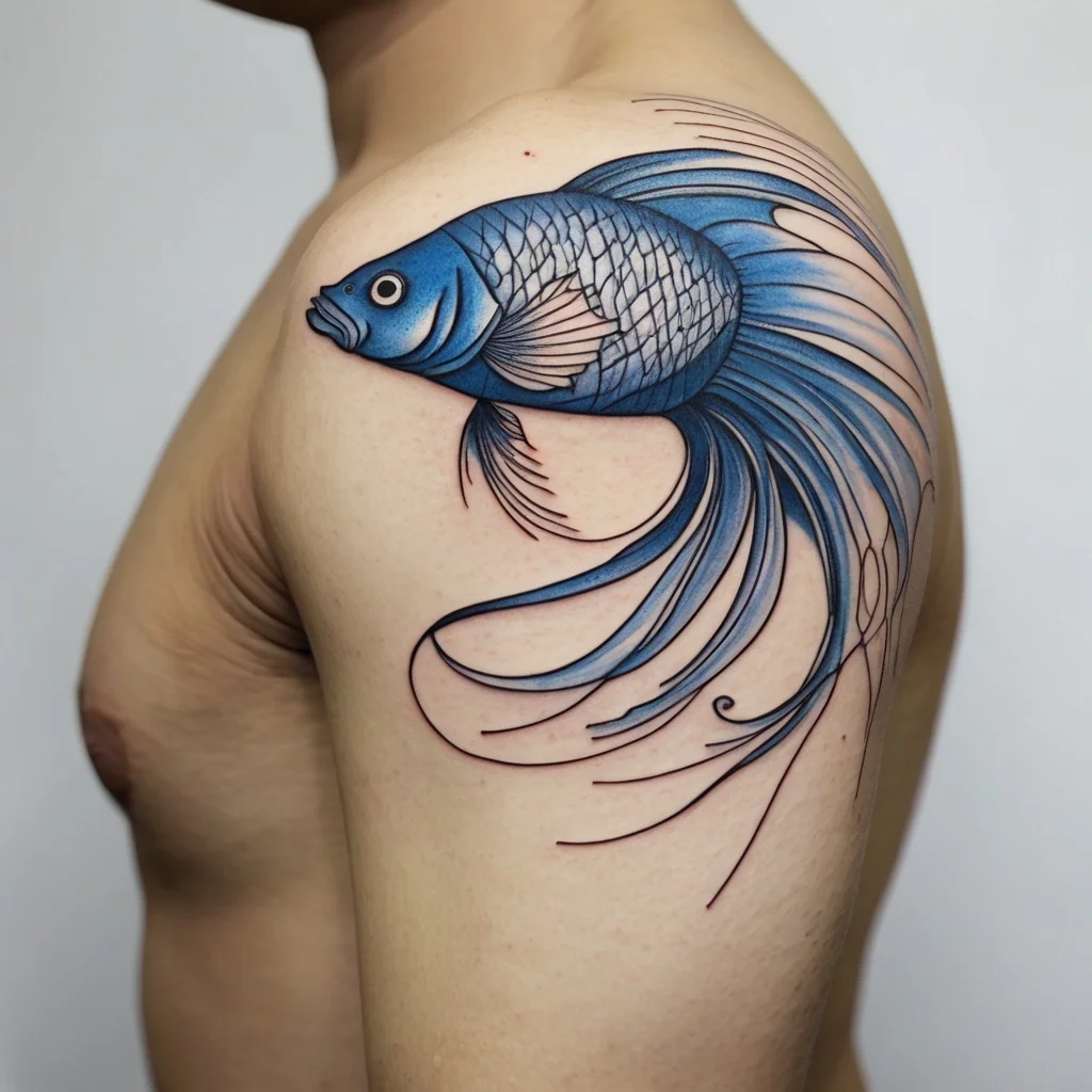 betta fish tattoo (108)