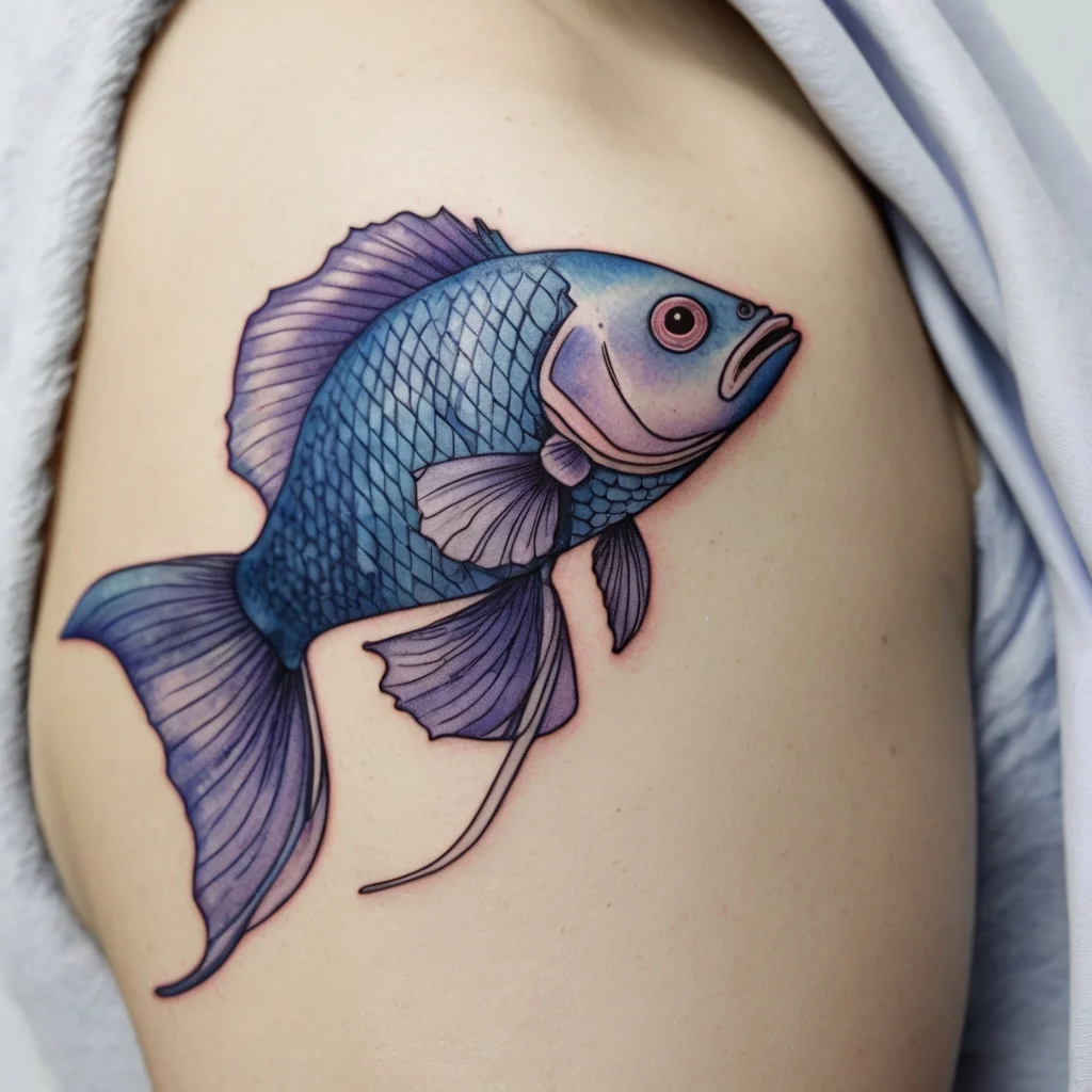 betta fish tattoo (109)