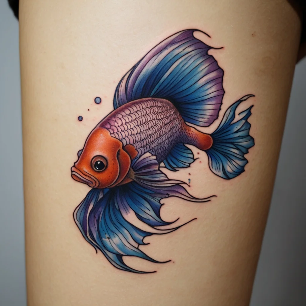 betta fish tattoo (114)