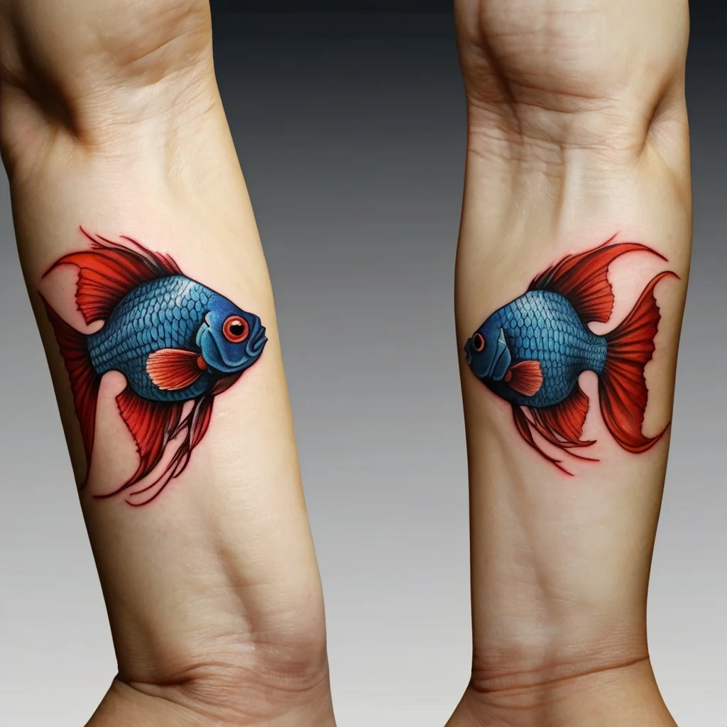 betta fish tattoo (116)