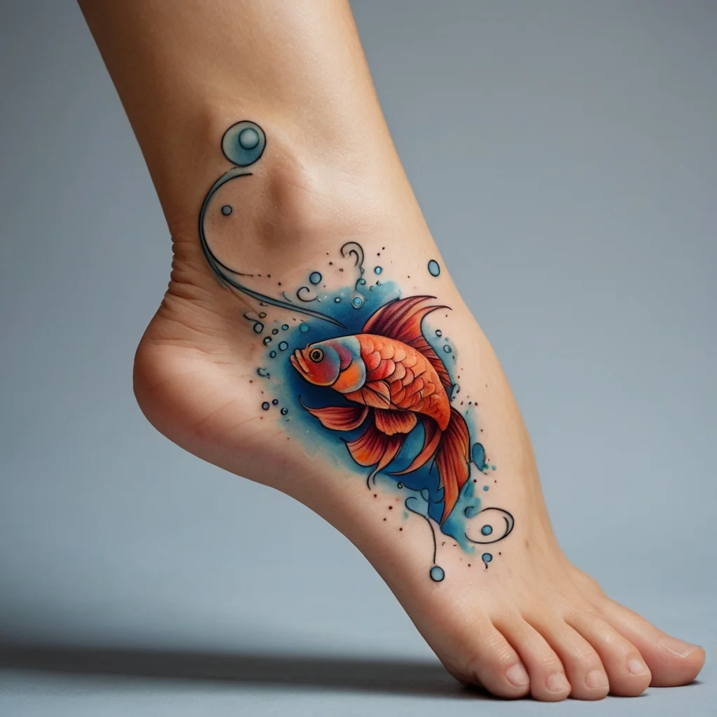 betta fish tattoo (119)