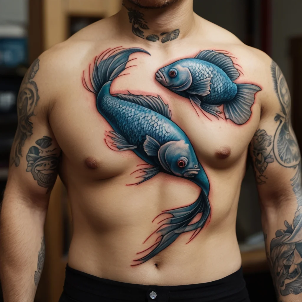 betta fish tattoo (120)