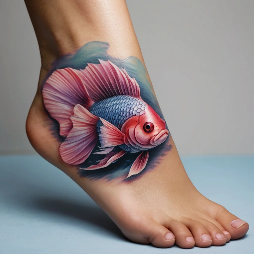 betta fish tattoo (121)