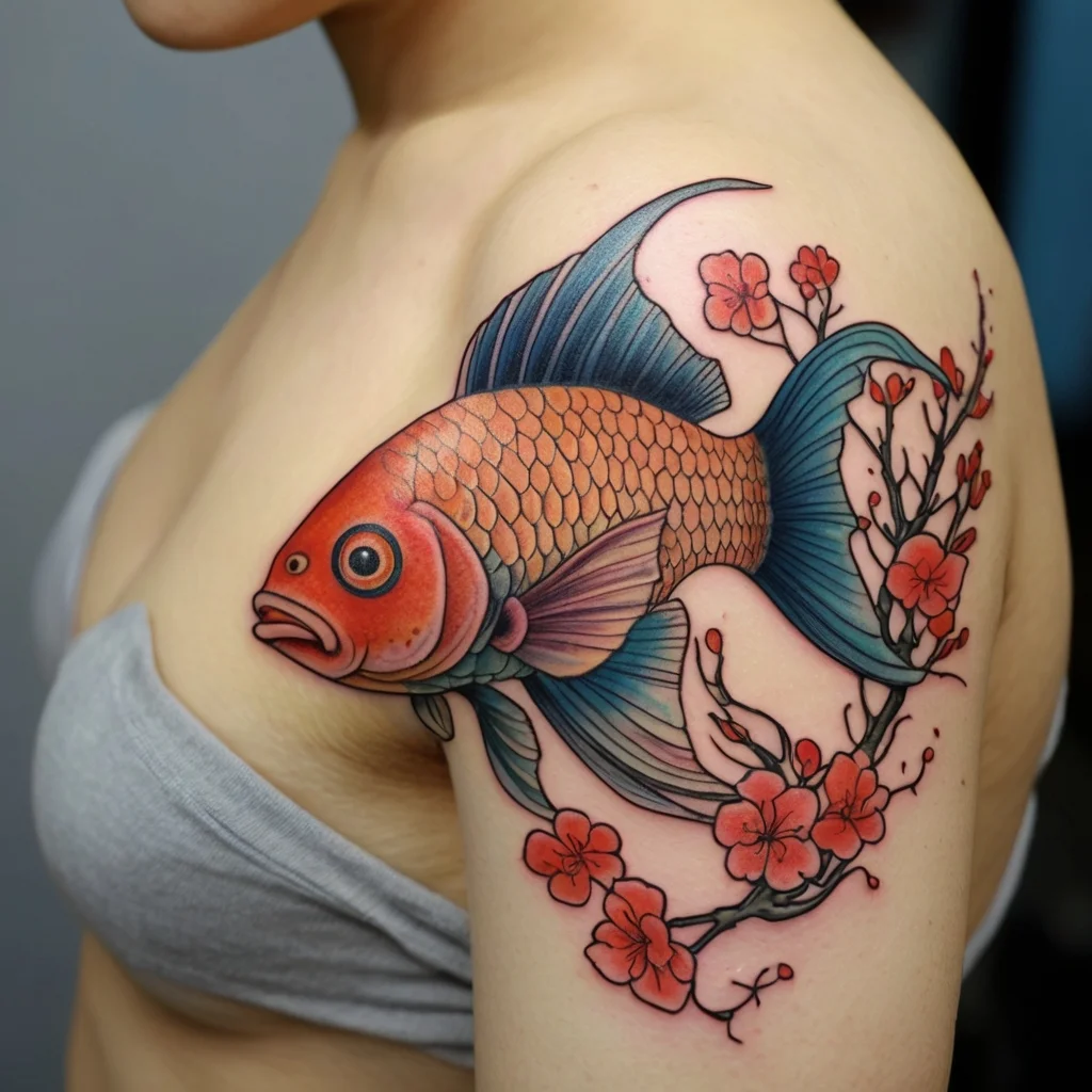 betta fish tattoo (122)