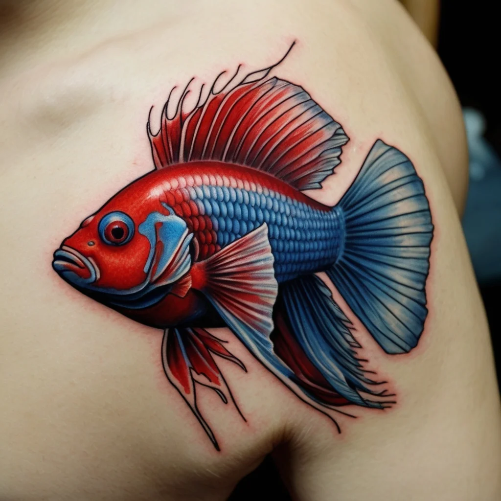 betta fish tattoo (123)