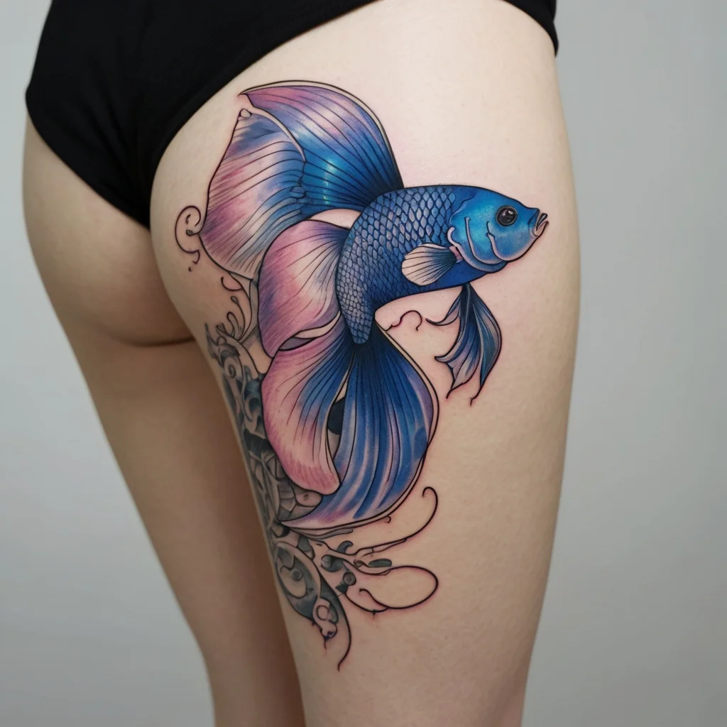 betta fish tattoo (124)