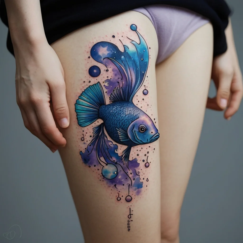 betta fish tattoo (124)