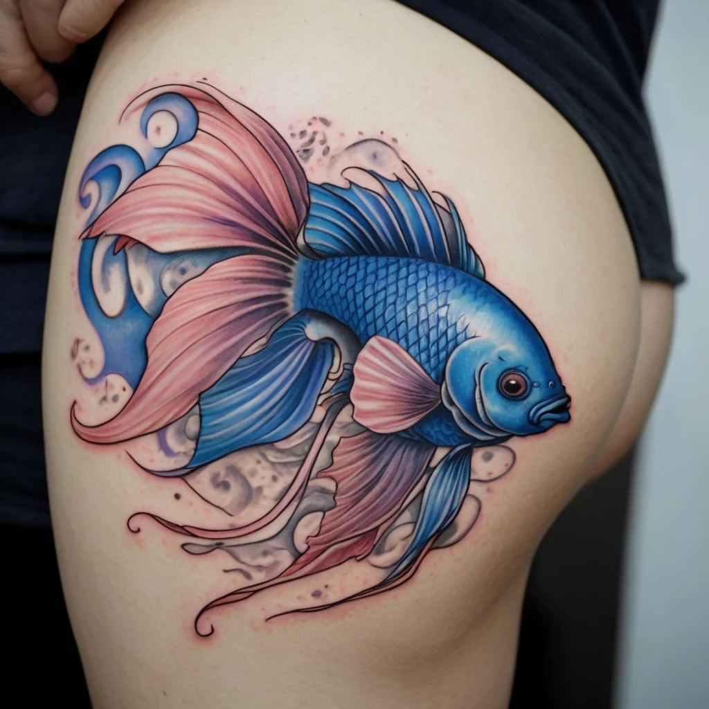 betta fish tattoo (125)