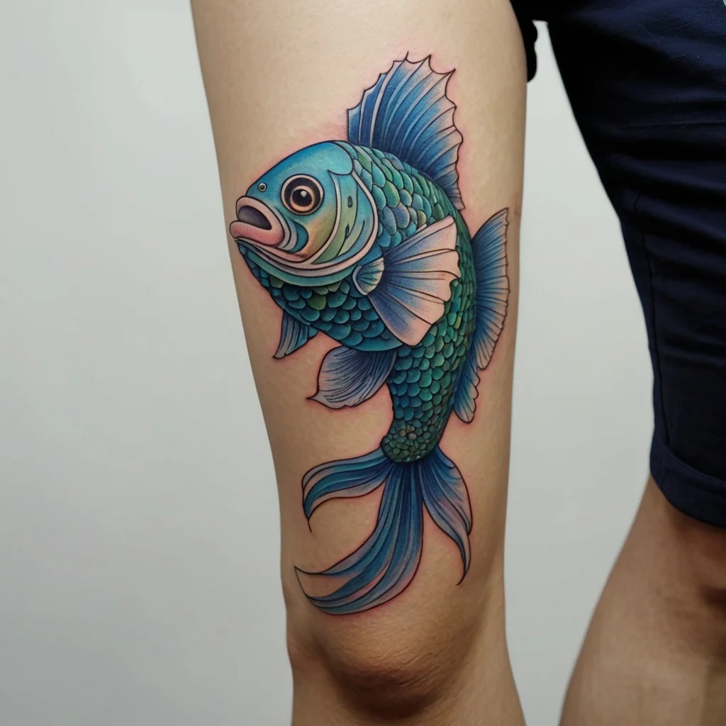 betta fish tattoo (126)