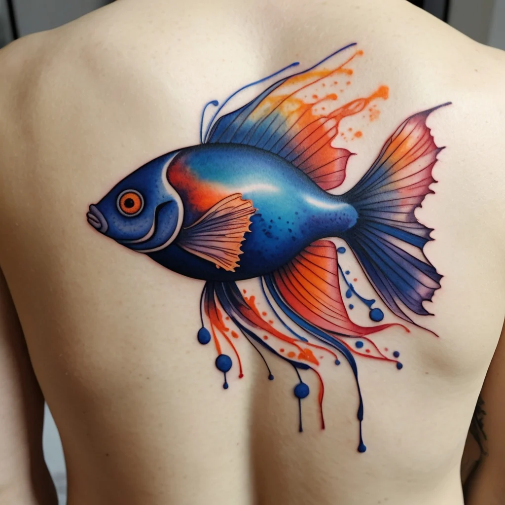 betta fish tattoo (126)