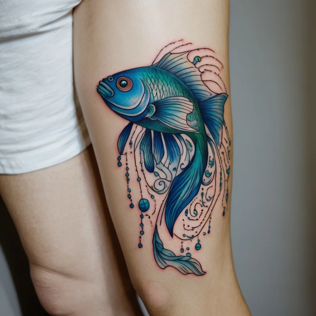 betta fish tattoo (127)