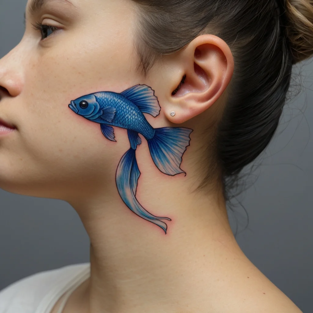 betta fish tattoo (128)