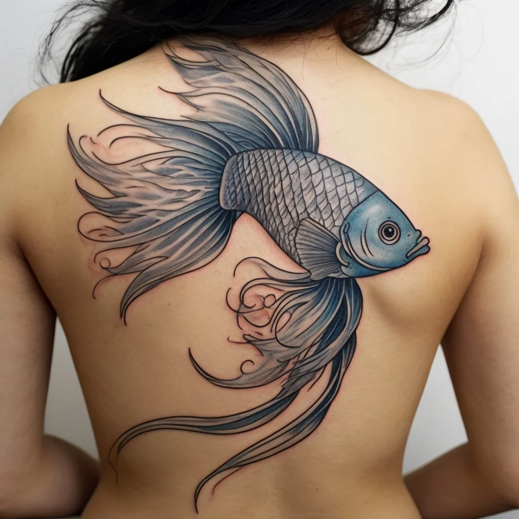 betta fish tattoo (131)