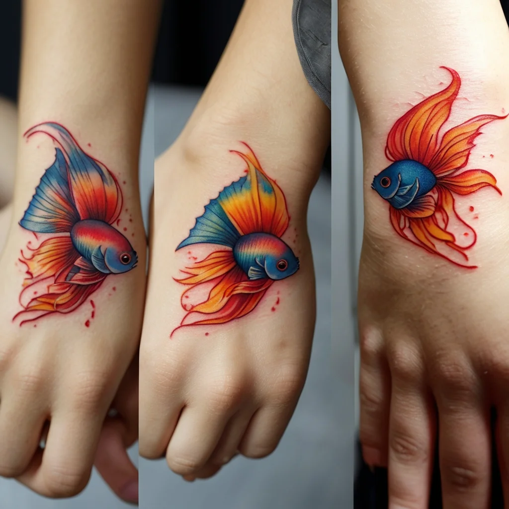 betta fish tattoo (135)