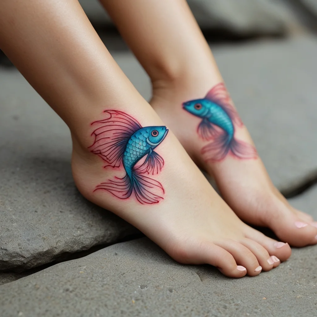 betta fish tattoo (136)